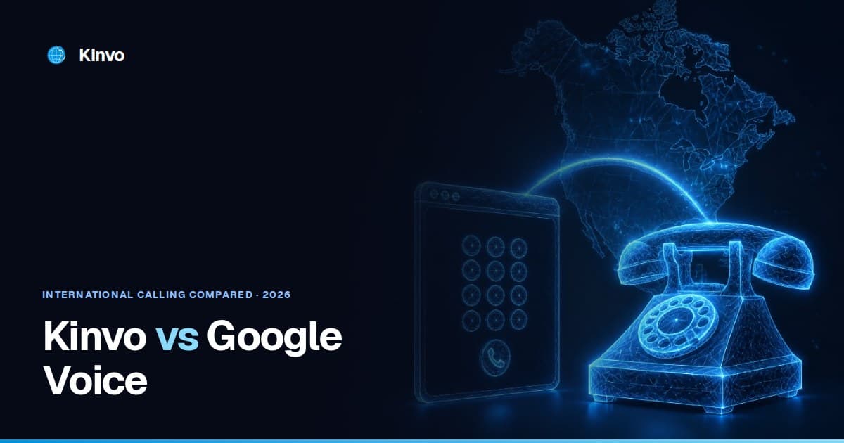 Kinvo vs Google Voice — international calling compared